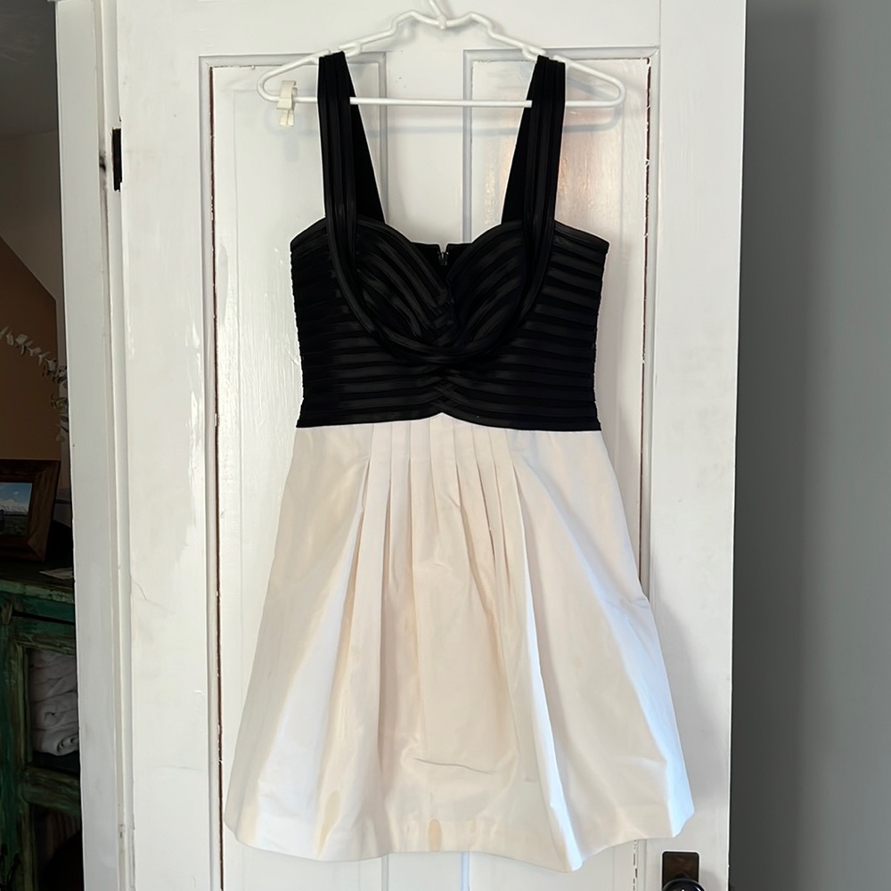 BCBG black and white dress